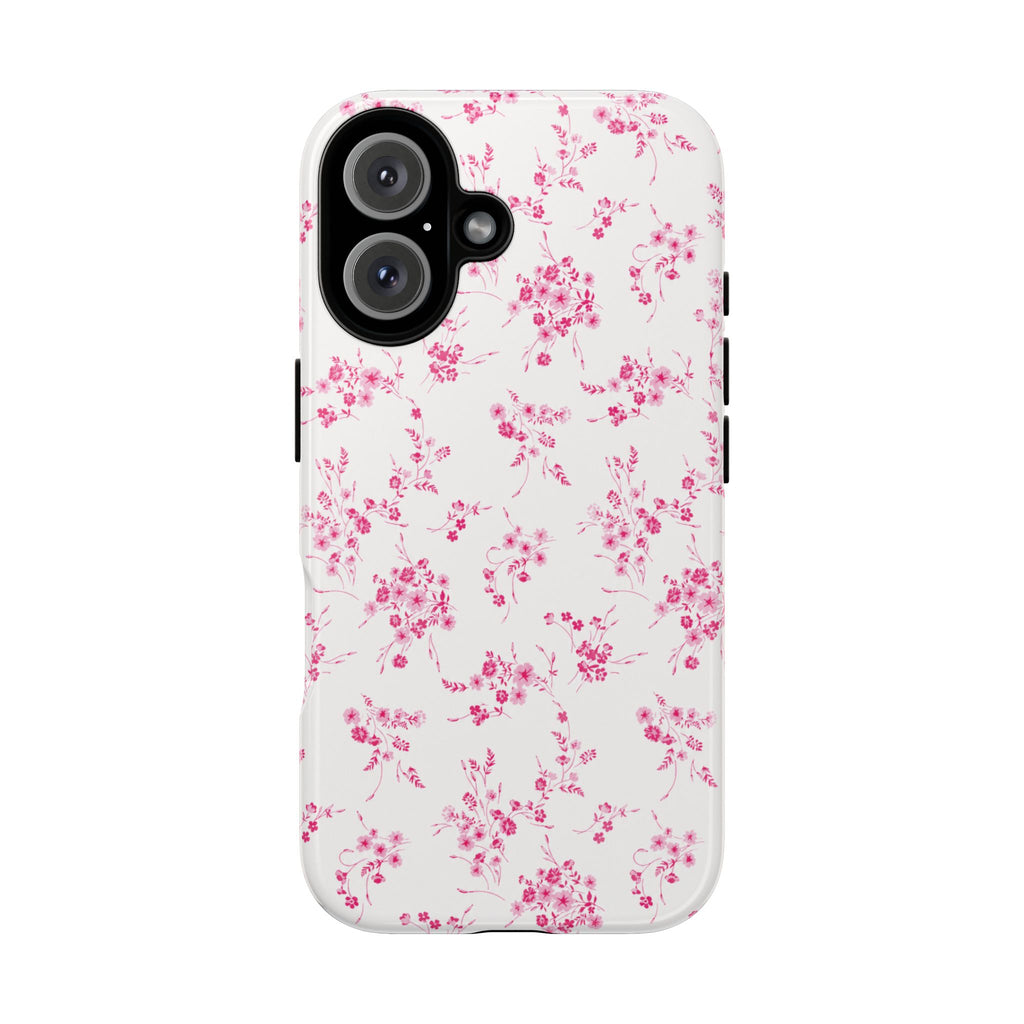 Burgundy Ditsy Floral Tough Case
