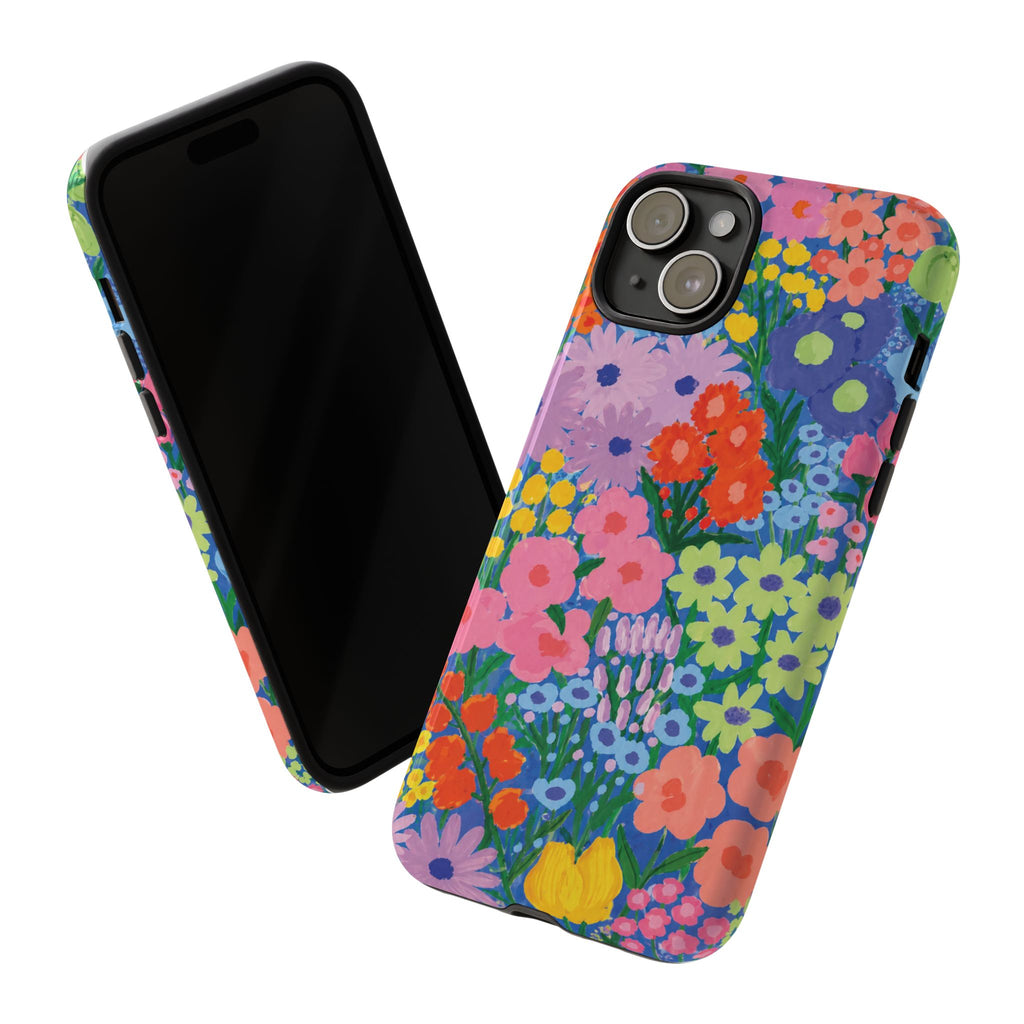 Colorful Floral Pattern Cute Aesthetic Tough Case